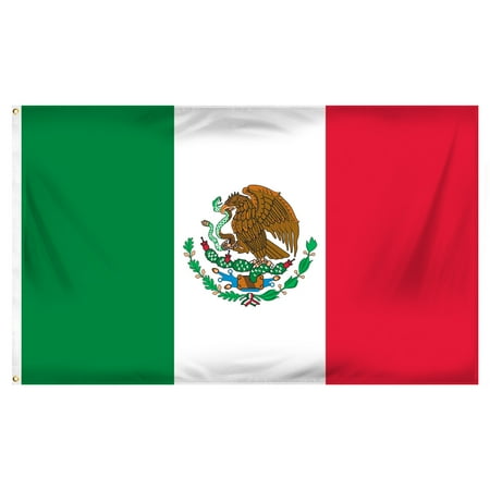 Screen Print Flag - 3ft x 5ft Mexico Flag - Printed Polyester