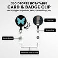 thumbnail image 4 of Bravoul Badge Reel Retráctil de Alta Resistencia con Clip Giratorio de 360° - Tarjetero de Identificación, Cordón Desmontable, 4 of 8