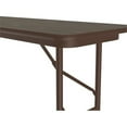 thumbnail image 2 of Correll 18"W x 60"D Melamine Top Folding Table in Walnut Finish, 2 of 7