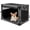 Dark Gray, variant on 30 Inch Collapsible Soft Dog Crate with 3 , Anti-Chew Mesh Window for Medium Dogs, Portable Travel Cage