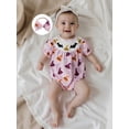 thumbnail image 4 of BemeyourBBs Baby Girl Halloween Outfits Embroidery Smocked Romper + Headband, 4 of 9