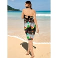 thumbnail image 2 of HAPPY BAY Women's Beachwear Beach Santa Sarong Bikini Coverups Wrap Cover Up Wraps Christmas Tree Bathing Suit One Size Grease, Santa Reindeer Sleigh, 2 of 5