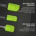 thumbnail image 6 of 3pcs Kitchen Cooking Flexible Silicone Spatula Set Heat Resistant Turner Scraper Baking Utensils Green, 6 of 7