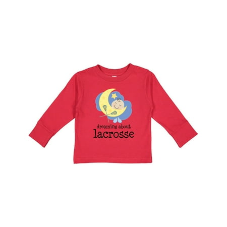 

Inktastic Lacrosse Baby Dream About Gift Toddler Boy or Toddler Girl Long Sleeve T-Shirt