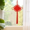 thumbnail image 3 of Tnobhg Chinese New Year Red Velvet Knot Pendant Symbol of Reunion Good Fortune Handweave Best Wishes Chinese Knot, 3 of 8