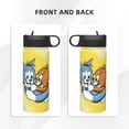 thumbnail image 4 of Tom And Jerry 18oz Insulated Water Bottle, Cartoon Stainless Steel Sports Water Kettle with Straw, Travel Outdoor Portable Cup Gift for Boys Girls, 4 of 8
