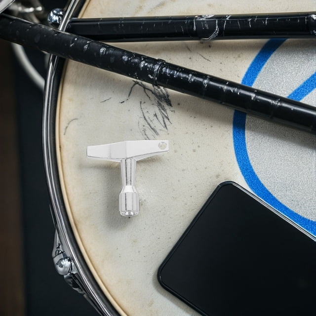 DEEPCRAFF Plated Silver Metal Drum Key Tool Portable Drum Tuning Accessory for Various Types of Drums