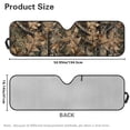 thumbnail image 7 of XYZCANDO Brown Camo Hunting Windshield Sun Shade Compatible with 2007-2024 Wrangler Rubicon Sahara TJ JK JKU 2 & 4 Door UV Rays Blocker Sun Visor Shade Keep Vehicle Cool, 7 of 7