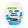 Great Value Free & Delicate Ultra Laundry Detergent Pods, Unscented, 102 Count