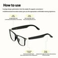thumbnail image 3 of Smart Wireless 5.3 Glasses: Bluetooth Calls, Music, Sports Headphones, Rechargeable, HIFI Sound, Anti Blue Light & UV Lens, Unisex Tech Gift for Birthday Christmas Halloween, 3 of 17