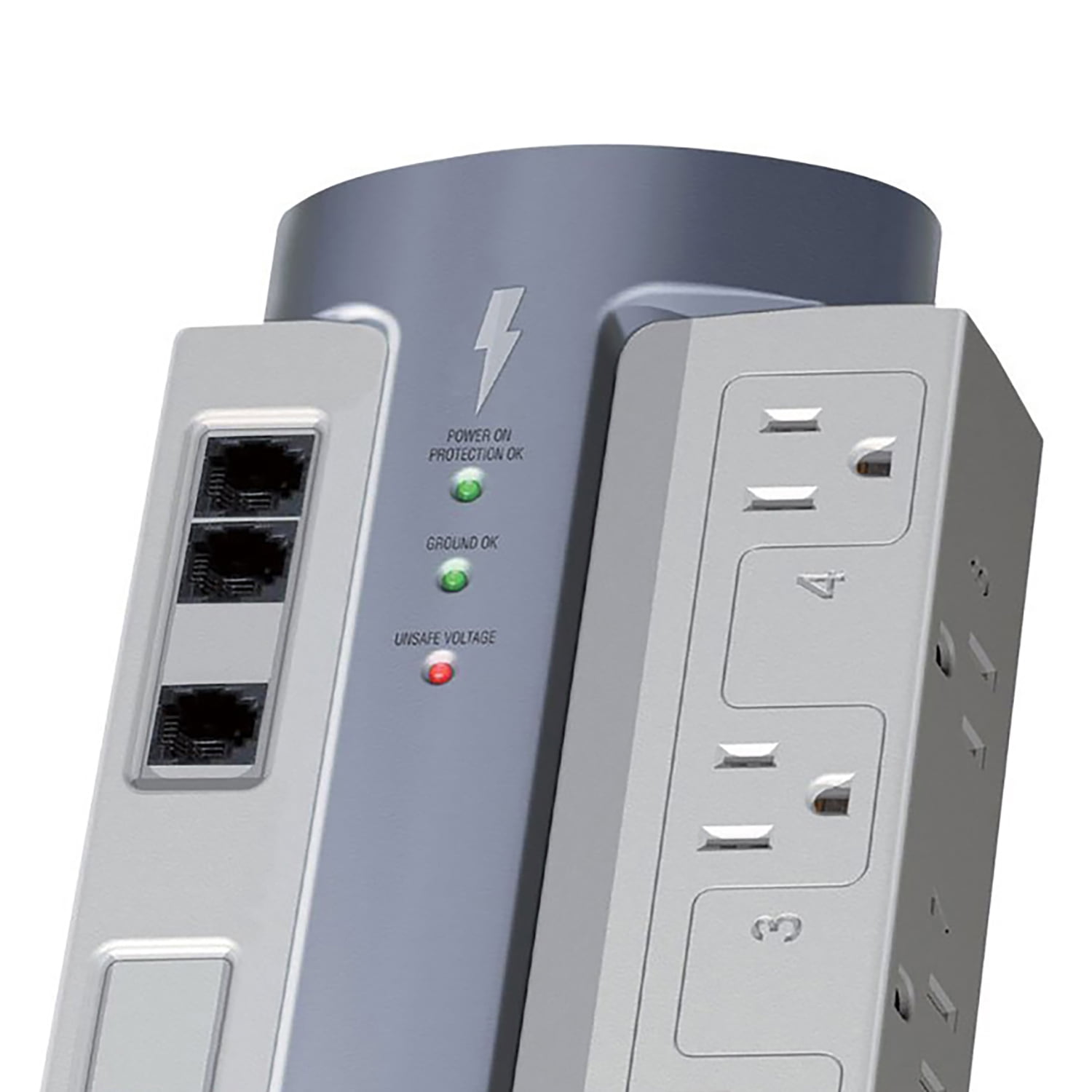 Panamax M8-AV Power Conditioner and Surge Protector, 8 Outlets with Telephone and Coax, 6-Ft. Cord, Gray