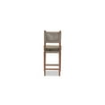 thumbnail image 5 of HomeStock Island Oasis Mid-Century Transitional Grey Woven Rope Mahogany Counter Stool, Ideal for Bar and Pub Height Dining Tables, Versatile Seating Stools, 5 of 10