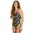 thumbnail image 6 of Sporti Miami Vibes Tie Back One Piece Swimsuit, High Cut, Unpadded, Athletic (Women’s), 6 of 12