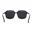 thumbnail image 4 of Womens Polarized Thin Plastic Mod Oversize Rectangle Sunglasses All Black, 4 of 4