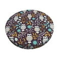 thumbnail image 1 of Balery Forest Cute Owl Fundas de asiento para taburete de bar redondo de tela de terciopelo ajustables que protegen de arañazos y manchas para sillas de 14 a 17 pulgadas.-14 inch, 1 of 7