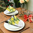 thumbnail image 3 of GZHJMY Cloth Napkin Lemon Black White Plaid Kitchen Dining Table Decor for Family Gathering Dinner Napkin Festive Holiday Seasonal Gift Winter Spring Summer Autumn 4 Pack 20" × 20", 3 of 6