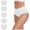 White, variant on Kaemgyyd 5 Pack Womens High Waist Cotton Underwear Full Coverage Strech Panties Soft Ladies Breathable Briefs