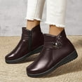 thumbnail image 2 of Chenyee Women's Mid Calf Boots Comfortable Thick Sole Fleece Lined Dress Bootites with Side Zipeer, 2 of 6