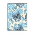 thumbnail image 1 of RYLABLUE Roses And Sugar Skulls Throw Blanket Bed Sofa Blanket 58x80 inches, 1 of 3