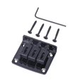 thumbnail image 2 of xinxixnxx Guitar Bridge with Wrench Screw Set for 3 String Electric Guitar Part Black, 2 of 9