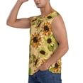 thumbnail image 3 of Fotbe Men's Sunflowers Print Men's Sleeveless Muscle Tank Tops Casual T-Shirts for Gym Workout Beach-Large, 3 of 8