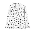 thumbnail image 4 of CALAFEBILA Two Piece Pajamas for Women Womens Button Down Pajamas Pajama Notch Collar Print Tops with Pocket and Pants, 4 of 4
