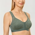 thumbnail image 2 of DELIMIRA Women's Front Closure Posture Wireless Back Support Full Coverage Bra Plus Size, 2 of 6