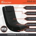 X Rocker Solo 2.0 Audio PU Leather Floor Rocker, Black, 30.3"x15.2"x24