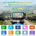 thumbnail image 2 of Pantalla GPS Carpuride W603D Carplay para motocicleta, 6,3 pulgadas, HD 1080P, 2 of 9