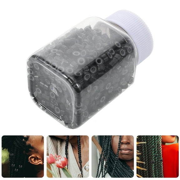 ADDHAT Hair Clip Extensions Women Black Silicone 2000pcs