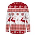 thumbnail image 4 of Chandails en Molleton de Noël pour Adolescentes Mode Féminine Hauts Décontractés Manches Longues Imprimé de Noël Col Rond Couverture Chandail Chandails en Molleton Oversize pour Femmes en Liquidation, 4 of 4