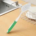 thumbnail image 5 of Btomtd Stiff Bristle Dishwashing Brush with Spatula Scrub Brush for Pots Pans Sink Cleaning Brush for Kitchen, Green, 5 of 6