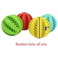 thumbnail image 2 of 2 Teeth Cleaner Food Treat Dispenser Fetch Chewing Ball Cat Dog Play Rubber Toy, 2 of 3