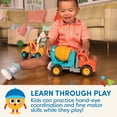 thumbnail image 5 of Battat Cement Mixer Toy Truck with Figurine, Toddler and Preschool Toys, 5 of 8