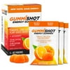 GummiShot Energy Gummies, 225 mg of Plant-Based Caffeine Chews per Pouch, Long Lasting Energy Boosters, Valencia Orange (3-Pack)