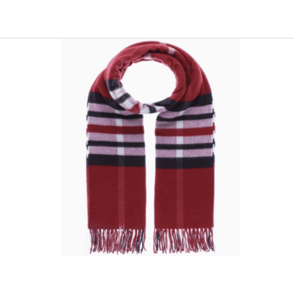 Fraas Women's Eco-Exploded Plaid Wrap Cashmink Scarf - Red