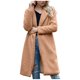 thumbnail image 2 of Pntutb Mujeres Fuzzy Fleece Lapel Open Front Long Cardigans Coat Faux Fur Otoño Invierno Warm Outwear Chaquetas Liquidación Pntutb Pntutb-2713, 2 of 7