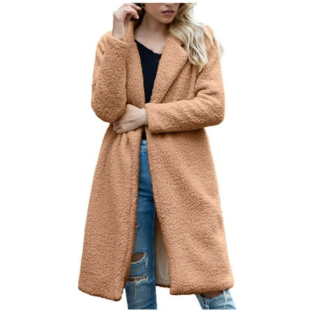 

Women Casual Button Hooded Sweatshirt Flannel Long Sleeve Fleece Jacket Open Front Cardigans Coat Outwear