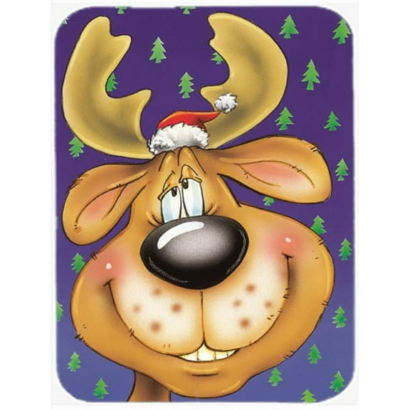 Comic Reindeer Mouse Pad, Hot Pad or Trivet
