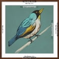thumbnail image 5 of Art.com Winged Sketch II on Teal Art Print, Brown Frame Wall Art, 29" x 29", 5 of 5