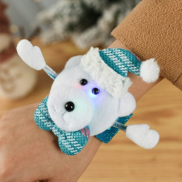 AYktou Christmas Decorations,Christmas Ornaments,Christmas Decor,Christmas Gifts Christmas Children's Gifts Illuminated Santa Claus Snowman Clap Bracelet Christmas Gift Slap Beat About The Bush