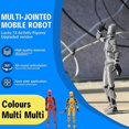 thumbnail image 3 of T13 Action Figure, Titan 13 Action Figure with 4 types of weapons and 3 types of hands, T13 3D Printed Multi-Joint Action Figure[HK] Transparent Transparent, 3 of 5
