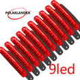 thumbnail image 2 of 10-Pack 9-LED Red Truck Side Marker Lights – 12V/24V Universal, 3030 SMD, 9W Bright Wide Voltage Warning Lamps for All Vehicles, 2 of 10