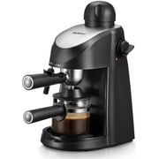 Espresso Machine, Yabano 3.5 Bar 4 Cup Steam Espresso Cappuccino Maker with Milk Frother, 800W, Black