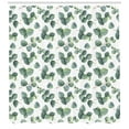 thumbnail image 3 of Ambesonne Leaf Shower Curtain, Watercolor Eucalyptus Art, 69"Wx84"L, Green Pale Brown White, 3 of 3