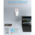 thumbnail image 3 of iHome 45W Ultra Slim Wall Charger, Dual USB-C Ports, GaN Technology, Folding Prongs, Travel Friendly, ETL Certified, White, 3 of 7