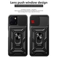 thumbnail image 3 of For T-Mobile Revvl 6 Pro 5G Hybrid Cases with Kickstand, Slide Camera Lens Protection + 360° Rotate Ring Stand Phone Case Cover by Xpression - Black, 3 of 8