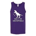 thumbnail image 2 of Wild Bobby, Unstoppable T Rex Funny, Pop Culture, Men Graphic Tank Top, Purple, Medium, 2 of 4