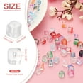 thumbnail image 2 of Uxcell 500 Pcs Perlas de Cubo de Cristal, 7mm Transparentes Perlas Cuadradas Facetadas para Manualidades de Joyería DIY Pulsera Aretes Collar, Blanco, 2 of 6