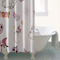 thumbnail image 4 of Pink Halloween Ghosts Shower Curtain 36"x72" ,Bathroom Decorative Shower Curtains Set with 12 Hooks,Modern Waterproof Washable Shower Curtain, 4 of 6